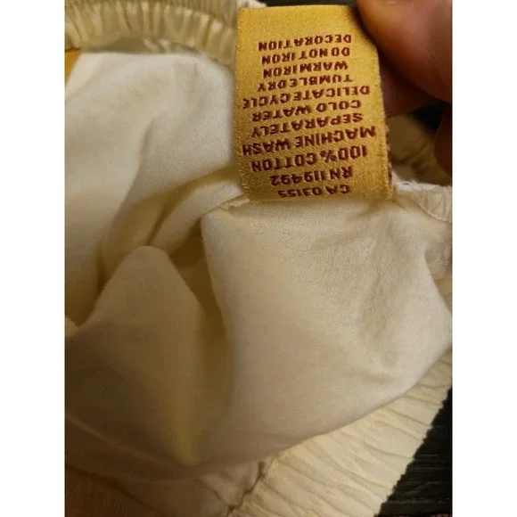 April Cornell Ivory Crochet Hem Pantaloons Pants Girls Size 2 Boho New With Tags - Picture 7 of 7